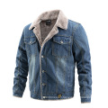 Veste de denim doublée d&#39;hiver d&#39;hiver personnalisé OEM